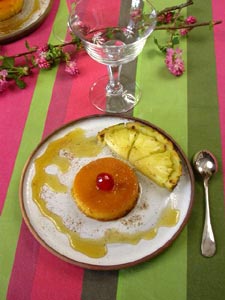Petits flans à l'ananas