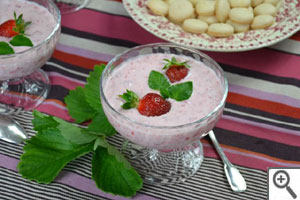 Coupes glacées aux fraises