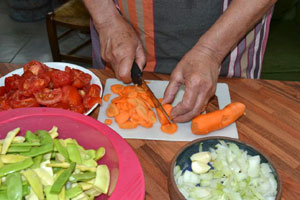 Préparation des légumes