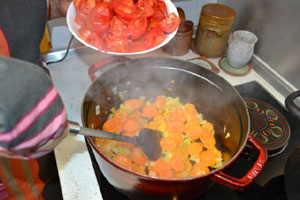 Début cuisson 