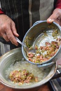 mélange farce et légume