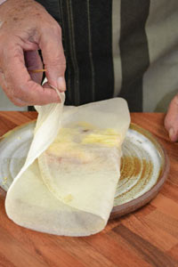 Pliage de la feuille de brick