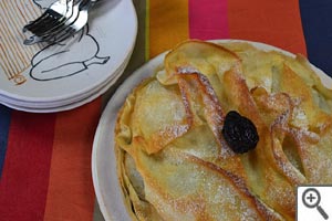 Croustade aux pommes et aux pruneaux