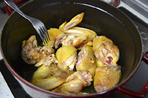 Faire revenir le poulet