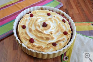 entremet framboises et riz