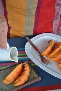 Nappage avec le sirop d'agave