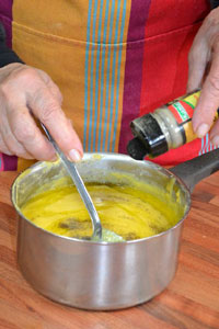 Finalisation de la purée de lentilles