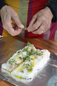 Préparation du filet de poisson