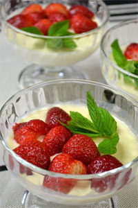 Coupes au thé vert et à la menthe