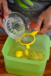 Ajout d'un jus de citron bio