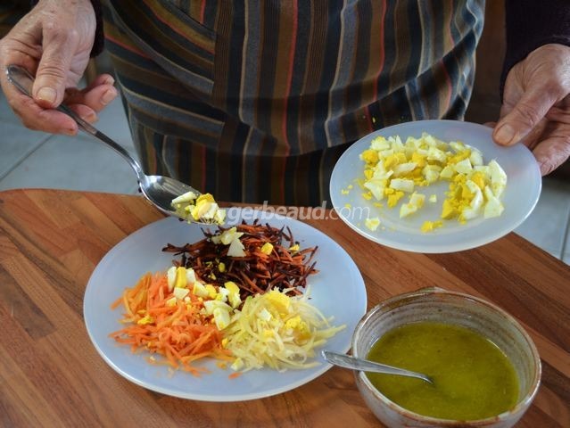 Ajout des oeufs durs