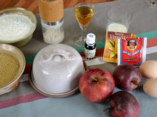 Ingrédients pour le gâteau aux pommes