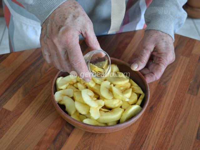 Préparation des pommes