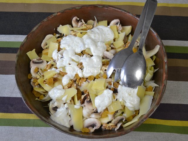 Salade terminée avant mélange