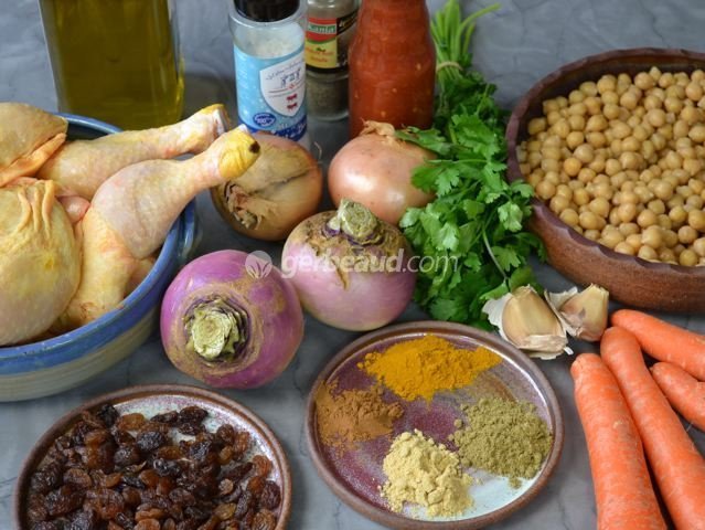Ingrédient pour le tajine
