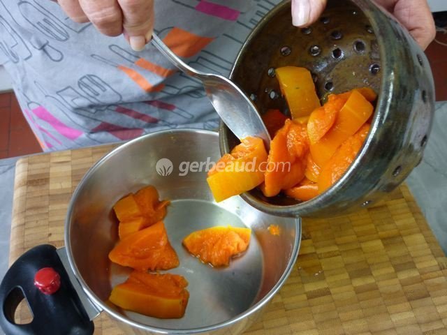 Cuisson du potiron à l'eau