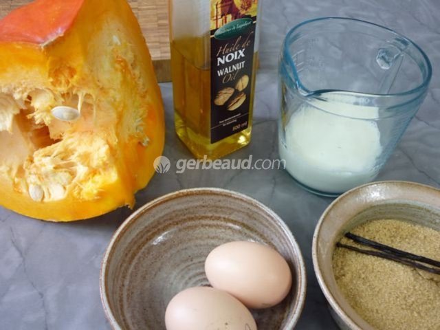 Ingrédients pour la crème au potiron gratinée