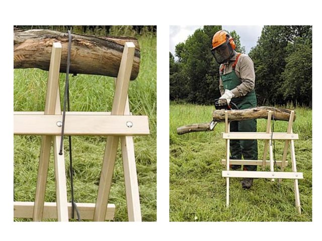 Chevalet pour débiter du bois de chauffage en buche de 30 cm ou 50 cm 