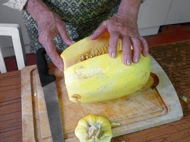 Découpe de la courge