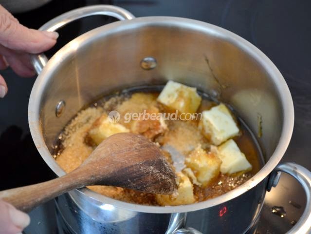 Cuisson beurre, sucre et miel