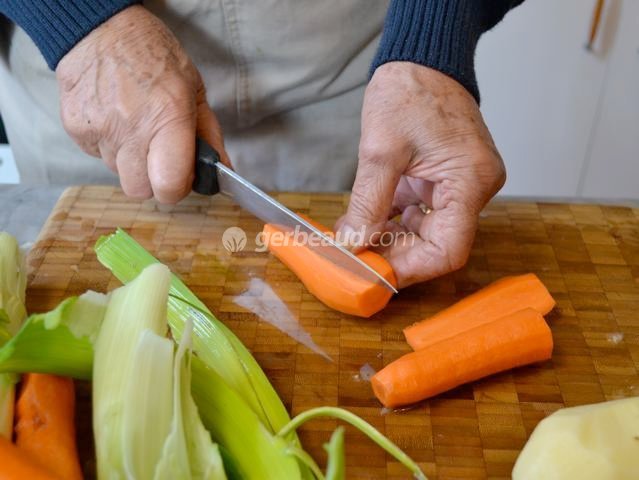 Découpe des carottes