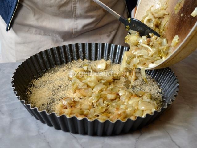 Garnissage du plat avec les endives cuites