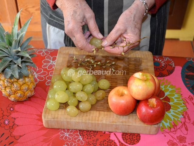 Epépinage du raisin