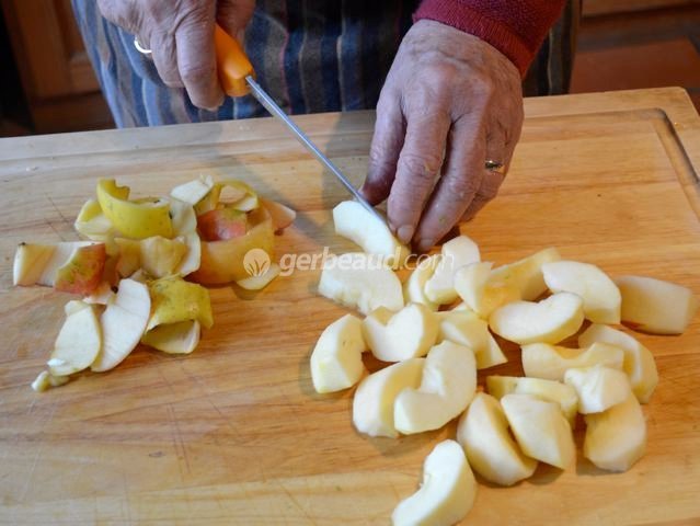 Préparation des pommes