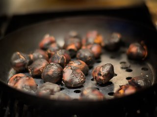 Châtaignes grillées à la poêle