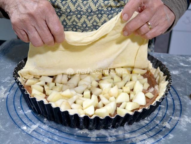 Recouvrement avec la pâte