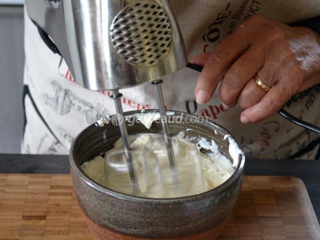 Mascarpone battu en Chantilly