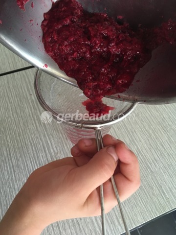 Filtration du jus coloré