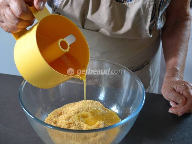 Ajout du jus sur la graine