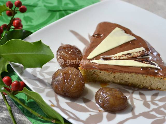 Gâteau moelleux à la poire et aux marrons