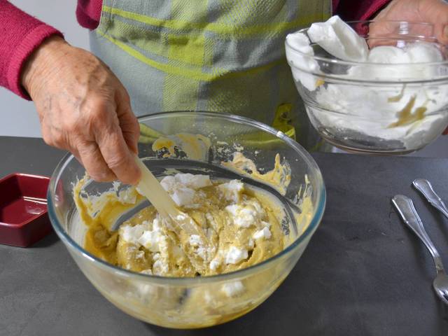 Incorporation des blancs en neige