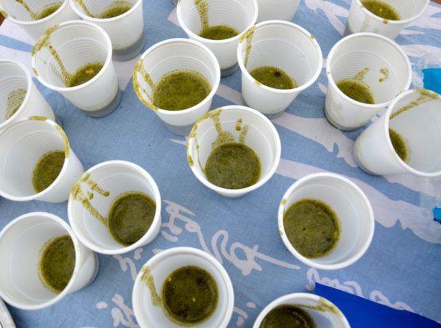 Feuilles de moringa mixées