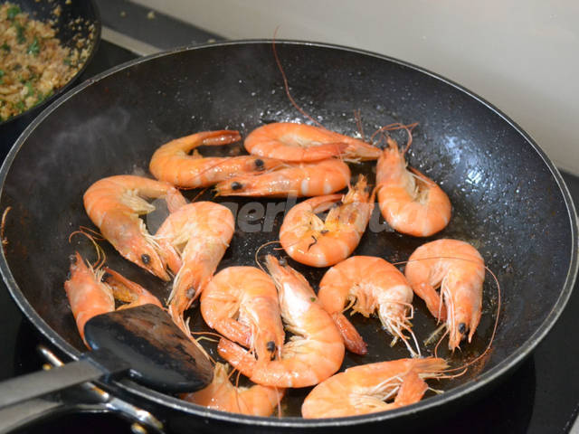 Cuisson des crevettes