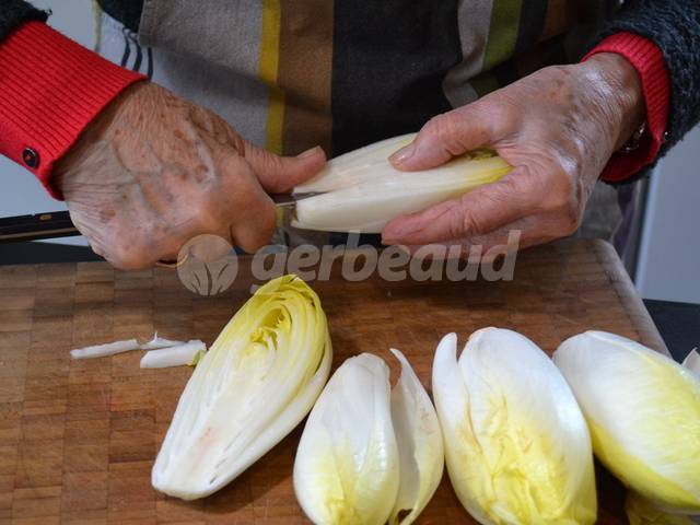 Préparation des endives
