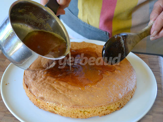 Arrosage avec le sirop