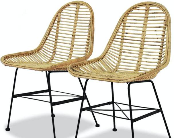 Chaises de salle à manger en rotin