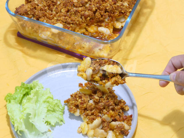 Crumble de haricots tarbais au chorizo