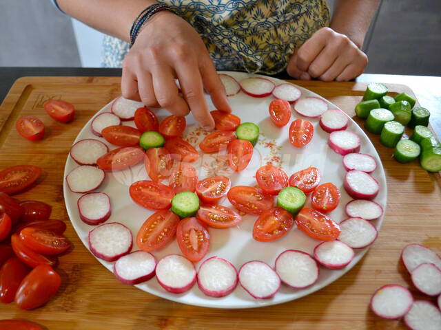 Disposition dans l'assiette