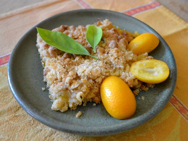 Crumble aux pommes et aux agrumes