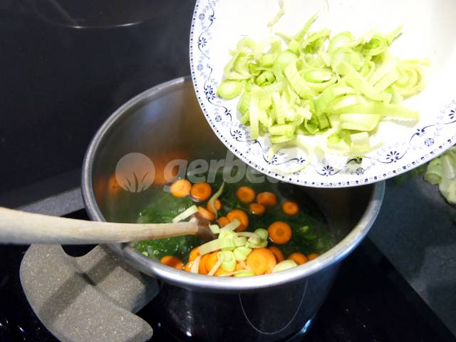 Ajout des morceaux de fenouil