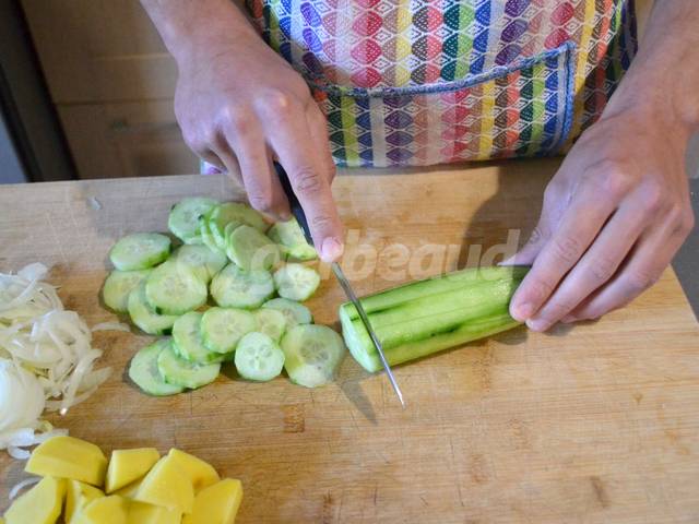 Découpe du concombre