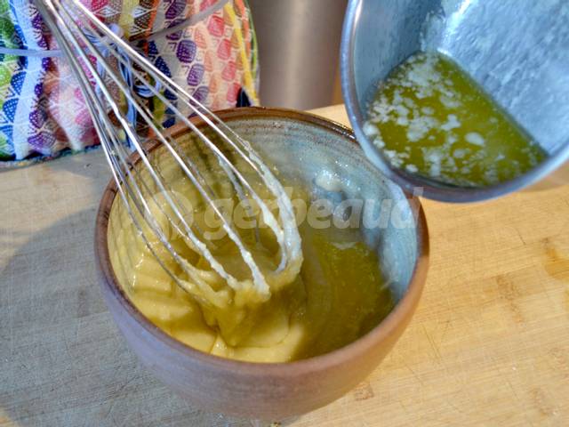 Incorporation du beurre fondu