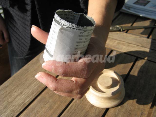 Le pot en papier est terminé !