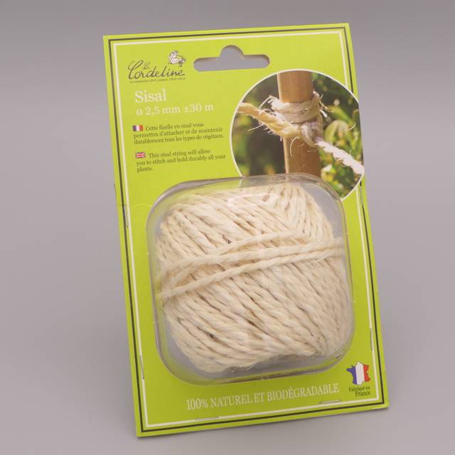 FICELLE SISAL 2,5MMX 30M NATURELLE PELOTE 100G 