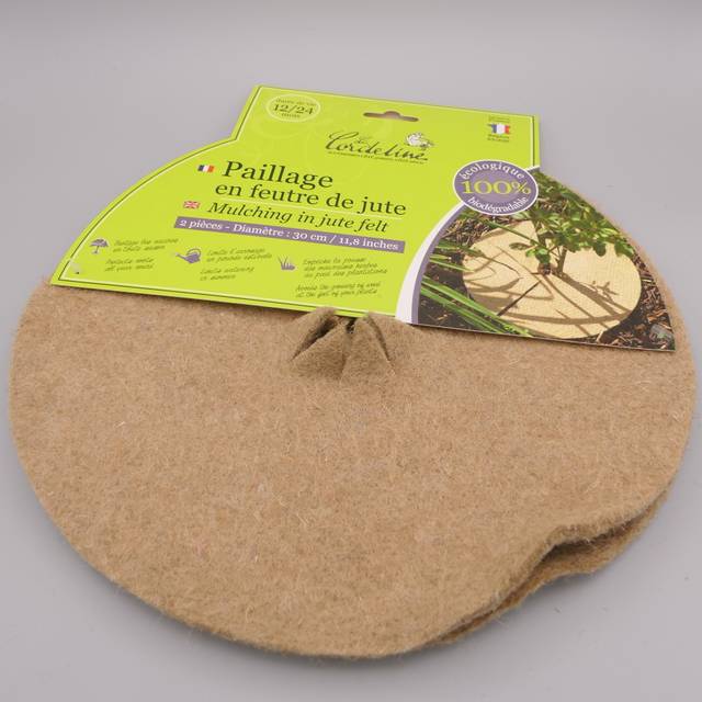 LOT DE DISQUES PAILLAGE EN FEUTRE DE JUTE 30CM