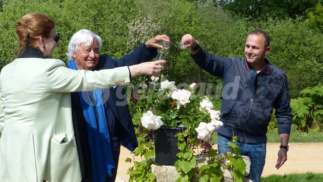 Baptême du rosier Jean Mus au Festival des Jardins de Chaumont sur Loire
